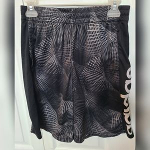 Boys Adidas shorts. Black/Wht/Gry, LG 14/16